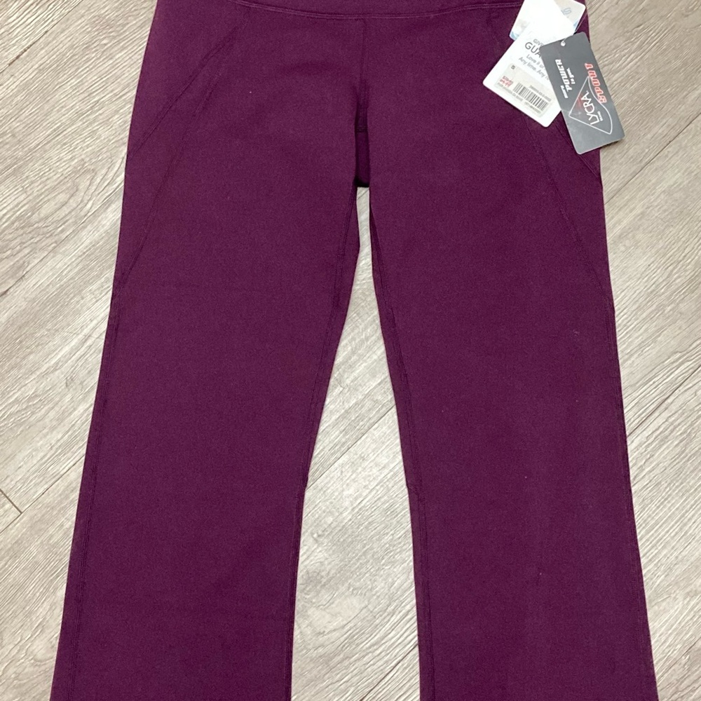 Athleta Power Ananda Split Leg Capri Stretch Legging New Sz S In Berry - Picture 3 of 10